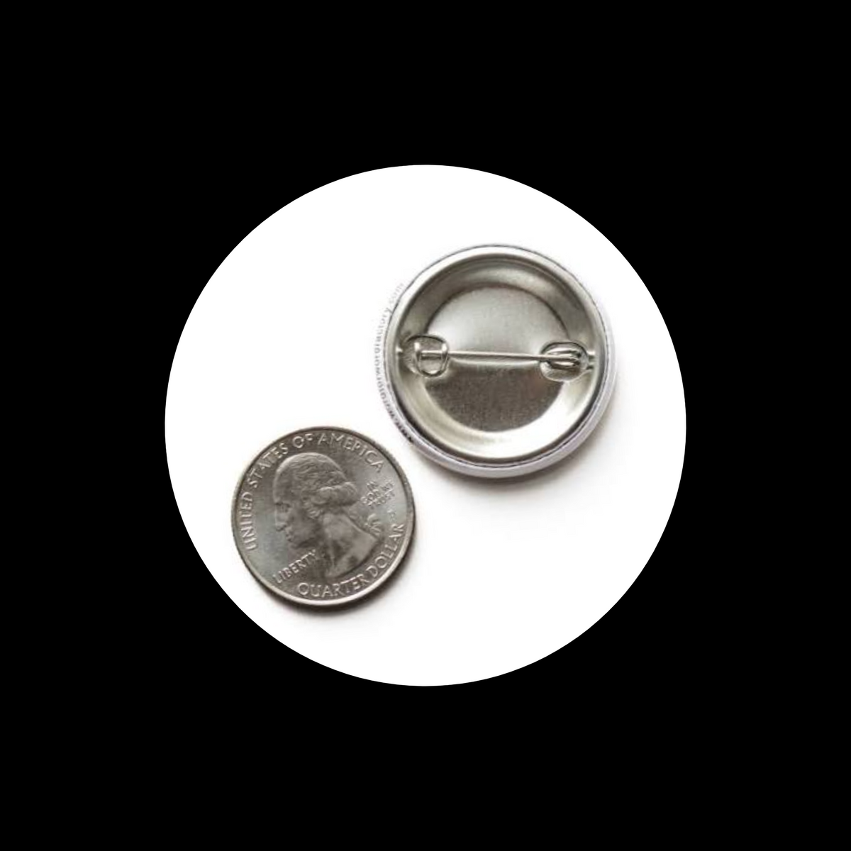 Rose And Fists - DSA Button with metal pinback 1.25"