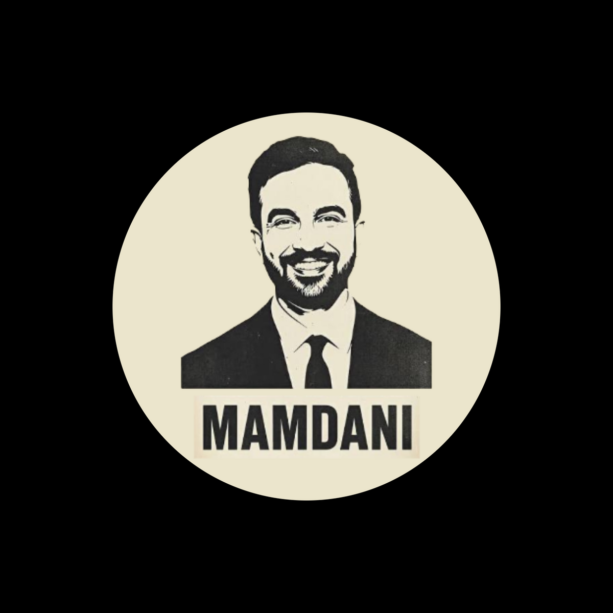 MAMDANI - Button supporting the NY Mayor with metal pinback 1.25"